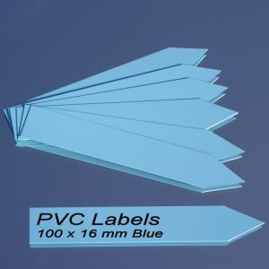 Labels (BLUE pointed Pvc labels 100 x 16 mm)