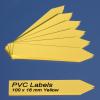 Labels (YELLOW) pointed Pvc labels 100 x 16 mm)