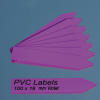 Labels (VIOLET pointed Pvc labels 100 x 16 mm)