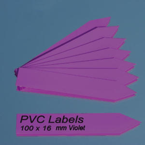 Labels (VIOLET pointed Pvc labels 100 x 16 mm)